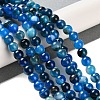 Natural Striped Agate/Banded Agate Beads Strands G-Z060-A01-B25-2