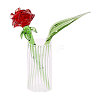 2Pcs Glass Flower Display Decorations AJEW-CO0001-04C-1