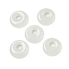 Natural White Jade Donut/Pi Disc Charms G-G142-02S-1