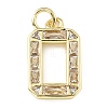 Brass Micro Pave Cubic Zirconia Pendants KK-V014-01G-15-1
