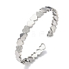 Brass Micro Pave Cubic Zirconia Bangles BJEW-C144-02P-4