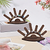 2Pcs Sun Rise Shaped Wooden Ring Display Stands RDIS-FG0001-27-5
