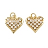 Brass Micro Pave Cubic Zirconia Pendants ZIRC-I367-11G-08-1