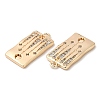 Brass Micro Pave Cubic Zirconia Pendants KK-C028-41G-2