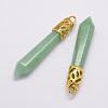 Natural Green Aventurine Big Pointed Pendants G-D860-C26-G-1