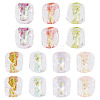 14Pcs 7 Colors Handmade Foil Lampwork Beads FOIL-TA0001-06-3