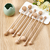 8Pcs Beech Wooden Double Round Stick CELT-BC0001-02-4
