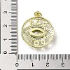 Brass Micro Pave Cubic Zirconia Pendants KK-E092-30G-03-3