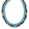 Glass Bead Necklaces for Women NJEW-JN04674-4