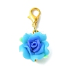 Handmade Polymer Clay Rose Pendant Decoration HJEW-JM02945-3