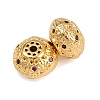 Brass Micro Pave Cubic Zirconia Beads KK-F910-05G-2