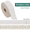 Polyester Jacquard Flower Ribbon for Clothing Accessories OCOR-WH0090-73A-2