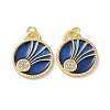 Brass Micro Pave Cubic Zirconia Pendants KK-B124-04G-01-1