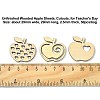 Unfinished Wooded Apple Sheets WOOD-CJC0012-04-2