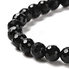 Natural Black Tourmaline Beaded Stretch Bracelets BJEW-K233-01A-03-3