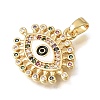 Brass Micro Pave Colorful Cubic Zirconia Pendants KK-C263-22H-G-2