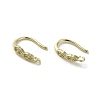 Brass Micro Pave Cubic Zirconia Earring Hooks KK-C048-13F-G-1