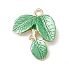 Rack Plating Alloy Enamel Pendants PALLOY-M199-16G-1