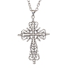 2Pcs 2 Styles Alloy Cross Pendant Necklaces NJEW-JN05116-4