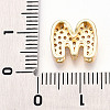 Brass Micro Pave Cubic Zirconia Charms KK-N254-217G-M-3