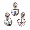 304 Stainless Steel Crystal Rhinestone European Dangle Charms STAS-F278-04P-1