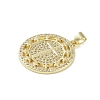 Real 18K Gold Plated Brass Micro Pave Cubic Zirconia Pendants KK-A209-04A-G-2