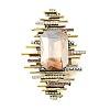 Rectangle Alloy Rhinestone Brooches for Backpack Clothes JEWB-P042-06AG-1