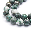 Natural Dioptase Round Beads Strands G-E569-Q01-B-3