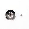 1-Hole Alloy Buttons PALLOY-WH0092-15P-2