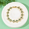 Brass Micro Pave Cubic Zirconia Link Bracelets for Women BJEW-Z126-05G-01-3