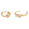 Cubic Zirconia Chunky Hoop Earrings EJEW-N011-57B-2