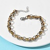 Two-tone 304 Stainless Steel Rolo Chain Bracelets for Women BJEW-A160-05GP-1