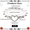 Adjustable Adjustable Gothic PU Leather Alloy Spike Rivet Heart Choker Necklaces for Women NJEW-WH20816-006P-A-2