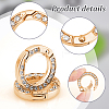 Unicraftale 12pcs Alloy Spring Gate Ring with Rhinestone FIND-UN0003-37KCG-5