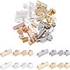 Unicraftale 64Pcs 4 Style 304 Stainless Steel Ribbon Crimp Ends STAS-UN0023-97-1