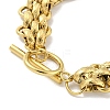 304 Stainless Steel Link Chain Bracelets BJEW-P315-01B-G-3