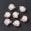 UV Plating Rainbow Iridescent Acrylic Beads X1-OACR-H015-11E-1