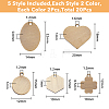 SUPERFINDINGS 20Pcs 10 Style Brass Pendants KK-FH0005-99-2