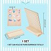 Ocean Them Printed Wooden Earring Display Stands EDIS-WH0006-51-2