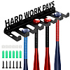 Word Hard Work Pays Iron Baseball Bat Display Stand AJEW-WH0533-005-1