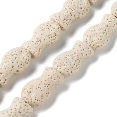 Fish Dyed Natural Lava Rock Beads Strands G-O126-01A-13-1