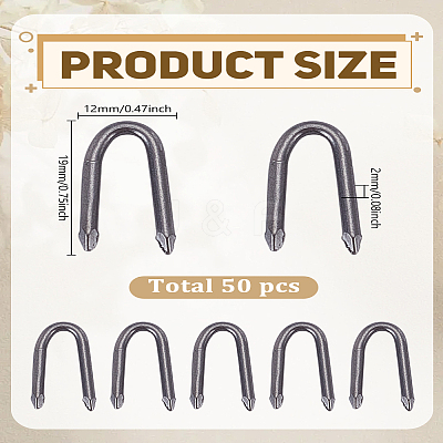 50Pcs Iron Fastening Nails IFIN-LP0001-64-1