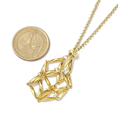 3Pcs 3 Styles 304 Stainless Steel Macrame Pouch Necklace Makings NJEW-JN04901-01-1