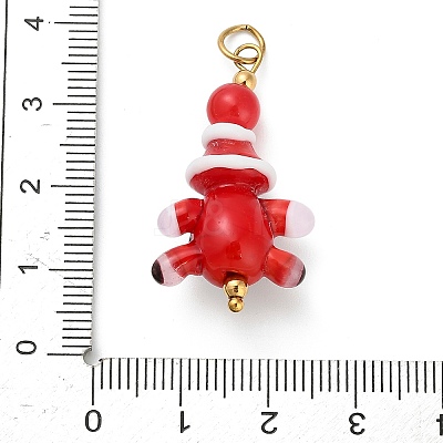 Christmas Handmade Lampwork Pendants STAS-C147-03A-1