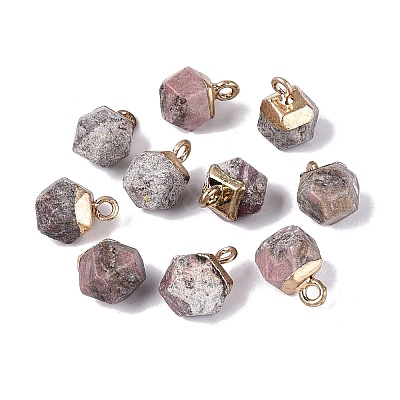 Natural Rhodonite Pendants G-N359-18G-12-1
