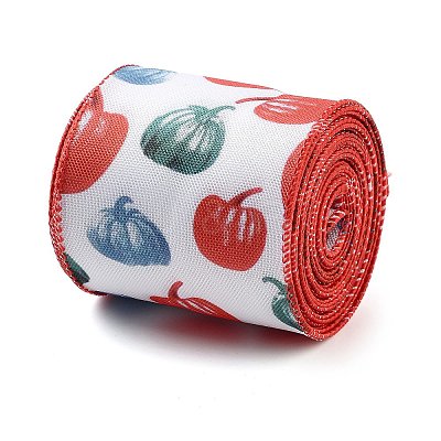 5 Yards Thanksgiving Day Printed Polyester Wired Ribbon LS-OCOR-K009-01D-1