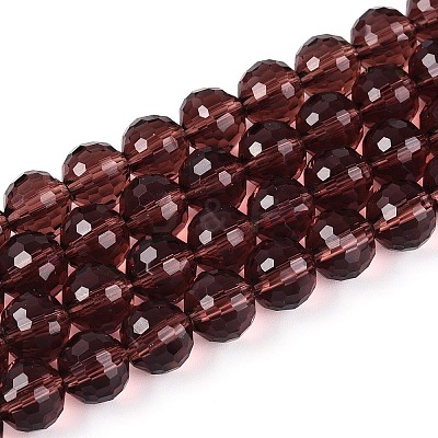 Transparent Glass Bead Strands GLAA-R095-8mm-36-1