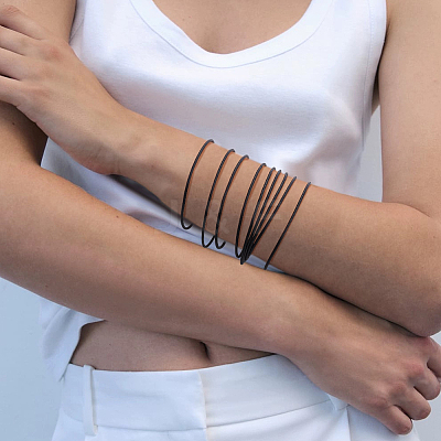 48Pcs 4 Colors Spring Bracelets Set BJEW-BC0001-12-1