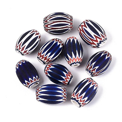 Handmade Millefiori Glass Barrel Beads LA-N002-32A-1