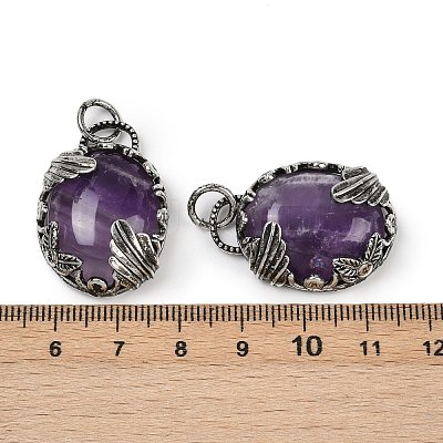 Natural Amethyst Pendants G-Z101-02AS-08-1